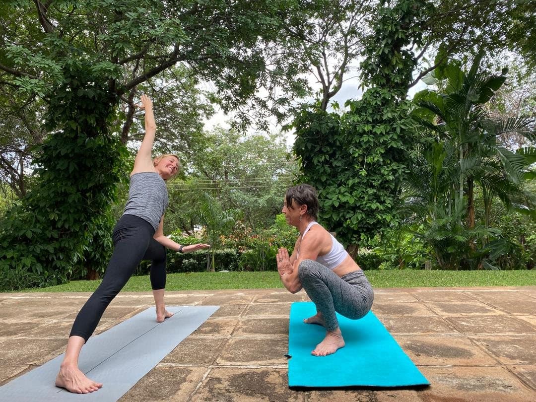 Private yoga session in the garden at The Art House